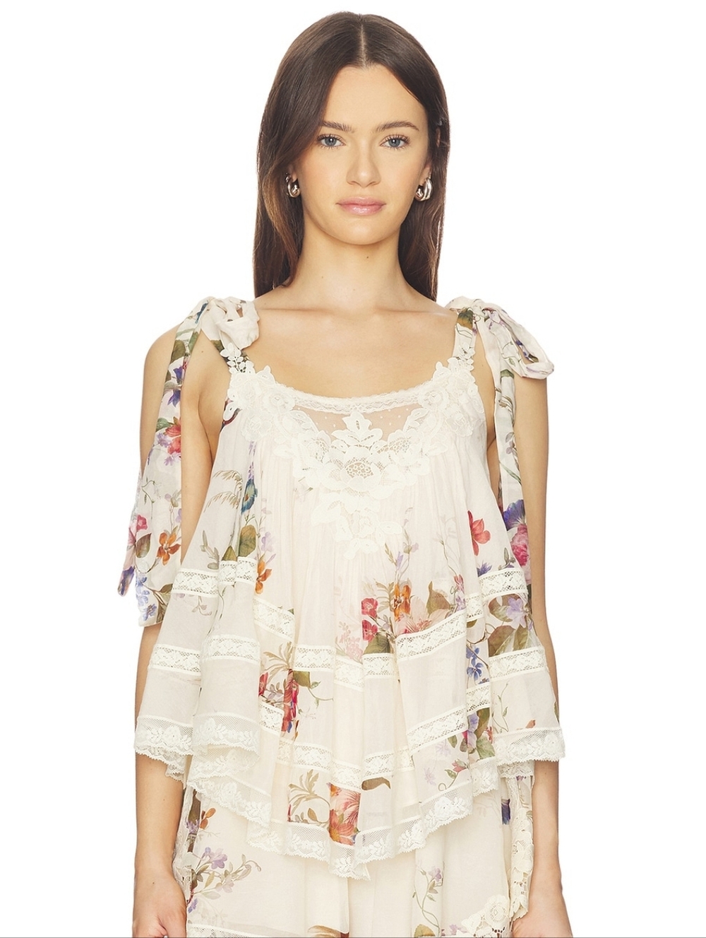 Zimmermann Patience Cami Top in Vanilla Floral Top 1 S